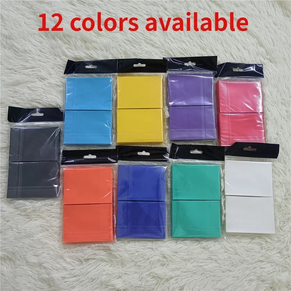 100PCS Matte Colorful Card Sleeves - 66x91mm TCG Trading Card Protectors for Tarot, Board Games & PKM Cards