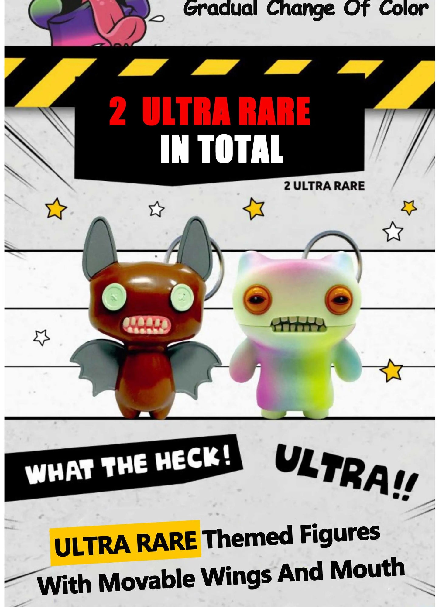 Original Fuggler Blind Bag Collectible Keyring — 6.5cm Funny Ugly Monster PVC Mini Figure