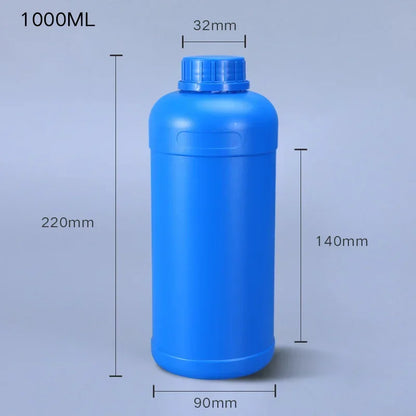 1000mL HDPE Refillable Plastic Bottle with Lid — Food Grade, Leakproof Container for Liquids, Agriculture & Pesticides, 1PCS