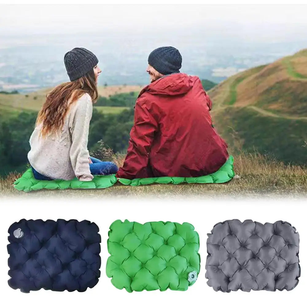 Portable Inflatable Seat Cushion – Lightweight Outdoor Camping Air Pad, Waterproof Anti-Pressure Ulcer Travel Comfort Mat