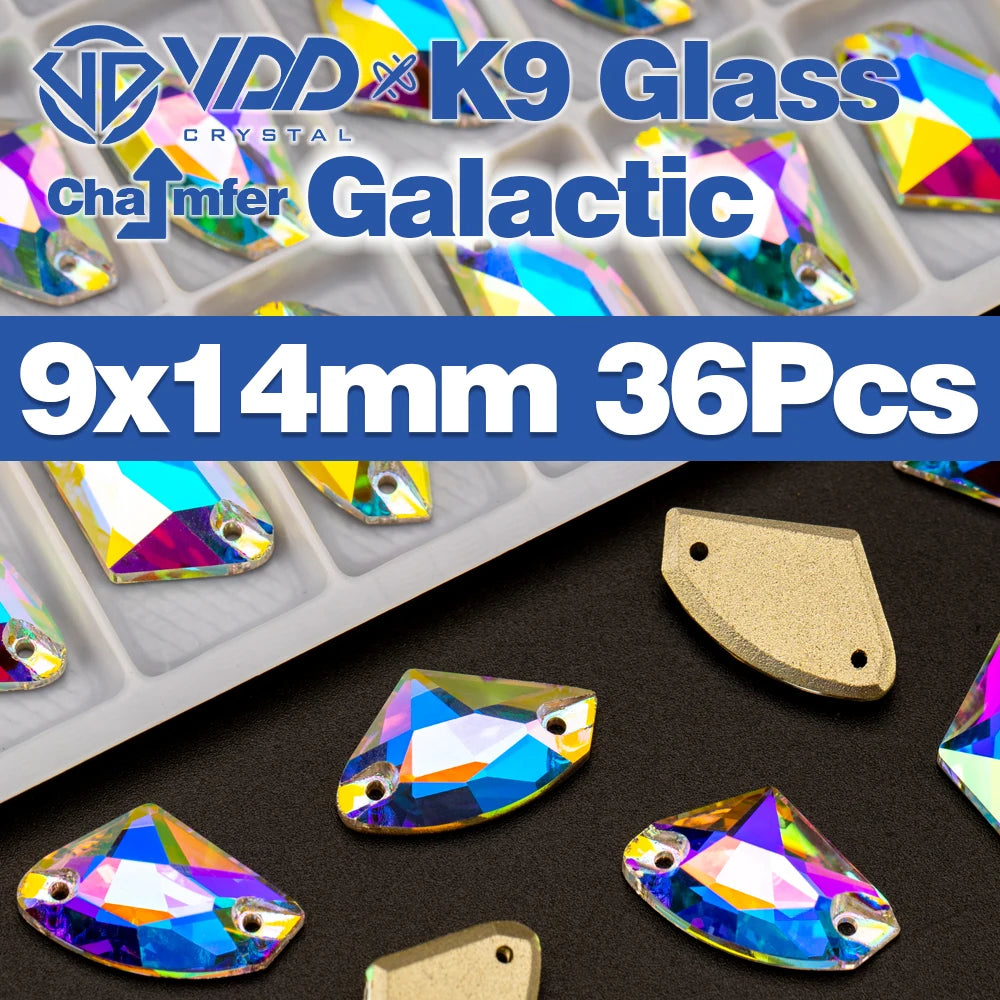AAAAA K9 Glass Sew-On Rhinestones - AB Crystal Flatback Stones for Wedding Dress & Clothing Accessories
