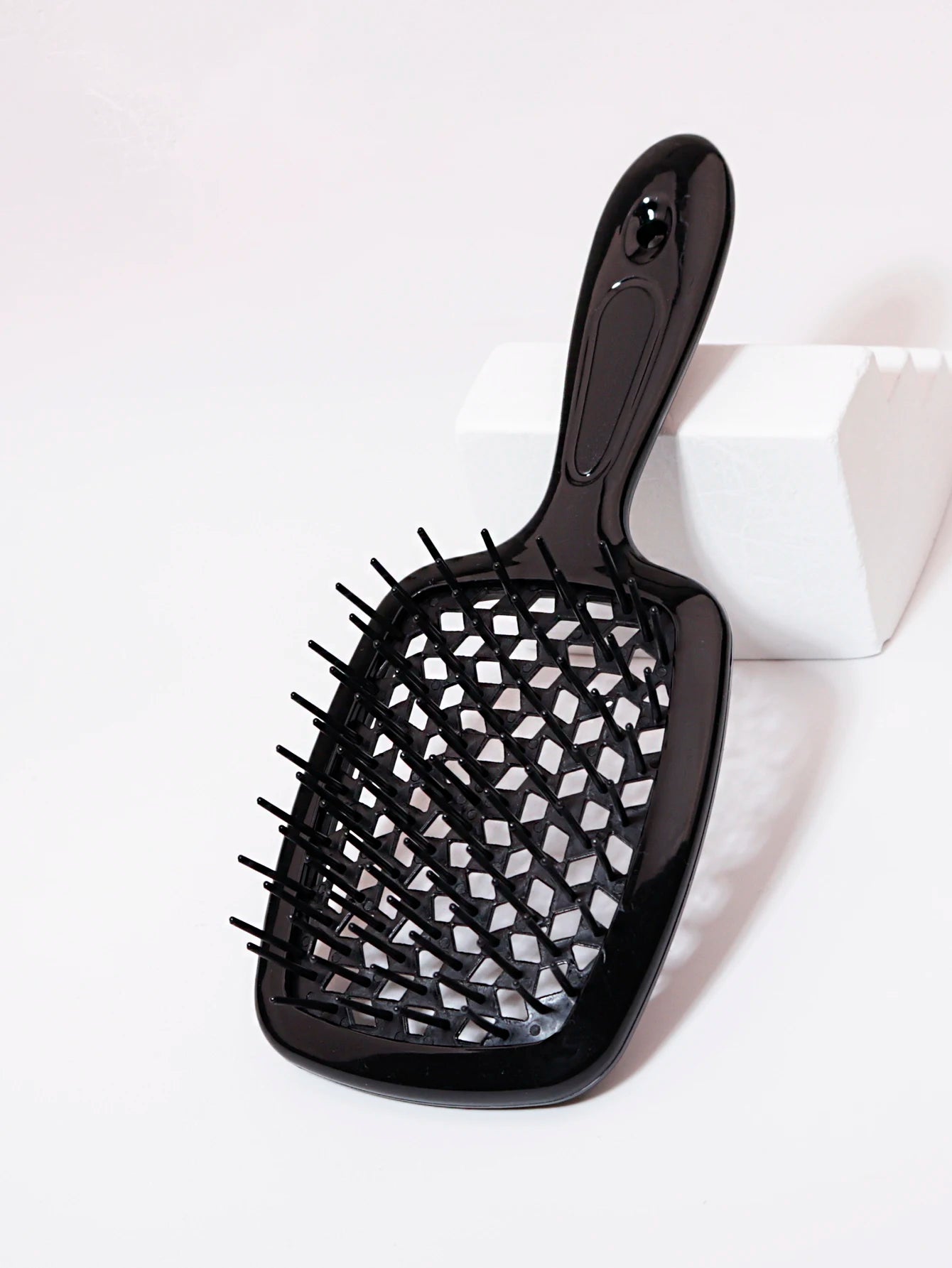 Tangled Hair Combing Massage Brush — Hollow Curly Hair Salon Brush for Real Hair & Wigs