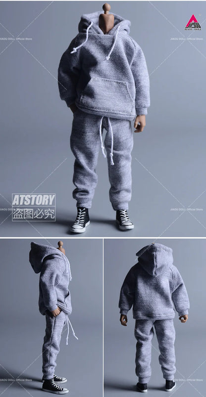 ATSTORY 1/12 Scale Hoodie & Pants Set — Male Clothes for 6" Soldier TBL SHF Action Figures & Dolls