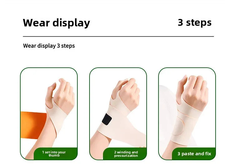 Ultra-Thin Elastic Wristband — Adjustable Breathable Compression Wrist Guard for Tendon Support & Pain Relief