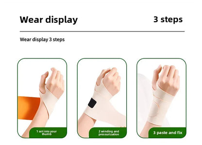 Ultra-Thin Elastic Wristband — Adjustable Breathable Compression Wrist Guard for Tendon Support & Pain Relief