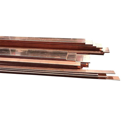 Copper Flat Strip Plate - 100–500mm Length, 1–10mm Thickness for DIY Projects & Fabrication