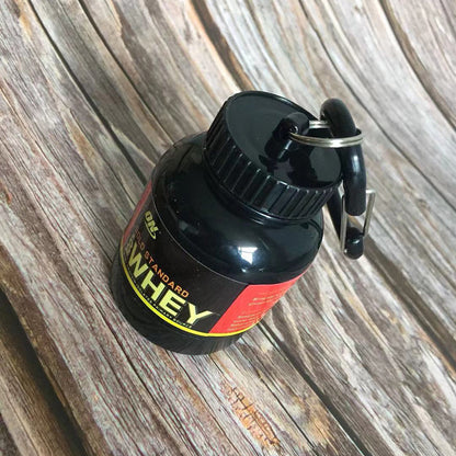100ML Mini Portable Protein Container - Outdoor Sport Powder Bottle with Whey Keychain, Health Funnel & Medicine Box