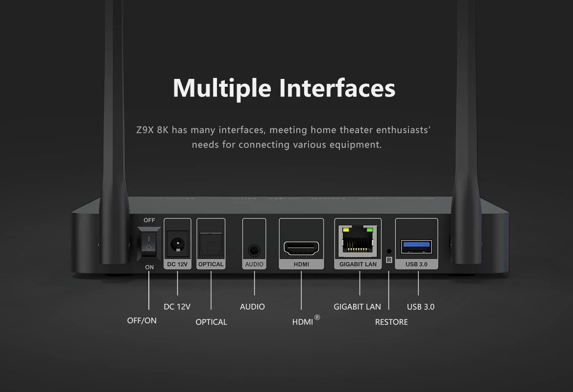 Zidoo Z9X 8K HDR Media Player - Android 11, Amlogic S928X-K, 6GB+64GB, VPU & VS10 Engine