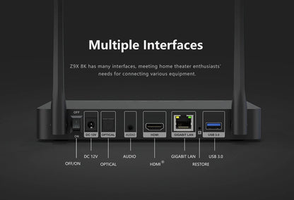 Zidoo Z9X 8K HDR Media Player - Android 11, Amlogic S928X-K, 6GB+64GB, VPU & VS10 Engine