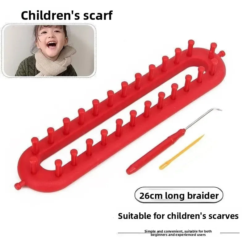 DIY Plastic Weaving Loom Kit - Portable Rectangle Knitting Tool for Handmade Wool Crafts & Sewing Projects
