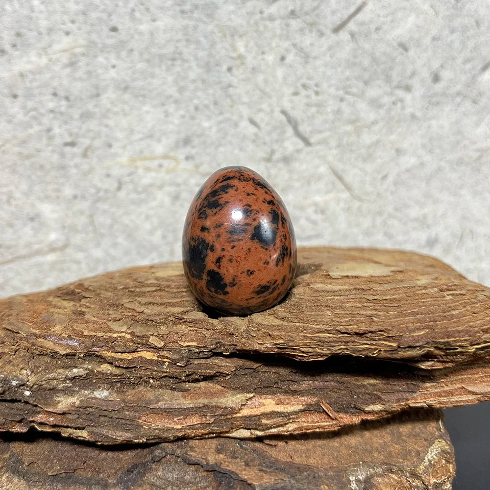 EG1-7 Mini Natural Stone Egg - Polished Meditation Fidget Stone for Stress Relief, Desk Decor, and Gifts