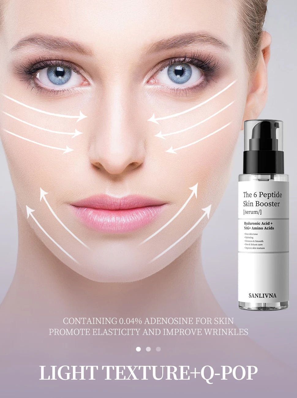 6 Peptide Essence Facial Skin Care Set — Collagen Anti-Aging, Brightening, Moisturizing & Nourishing Treatment