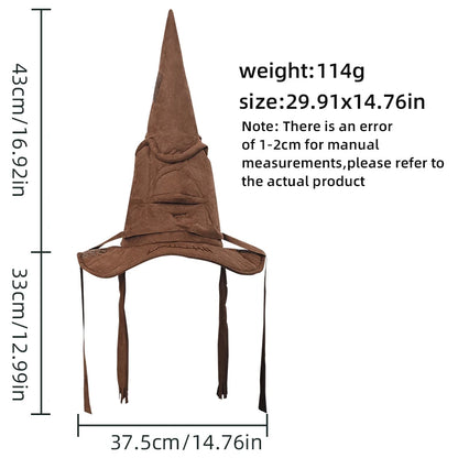 Fashion Witch & Wizard Sorting Hat – Leather Halloween Party Cosplay Accessory for Men