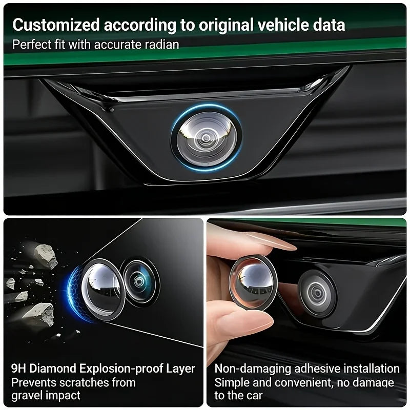 2/4-Piece Car Camera Lens Protectors - 360° Panoramic HD Reversing Camera Scratch-Resistant Covers