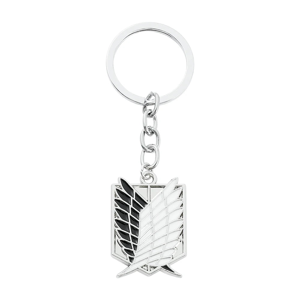 Attack on Titan Enamel Keychain - Anime Metal Pendant Badge Charm for Men & Women, Fan Gift Accessory
