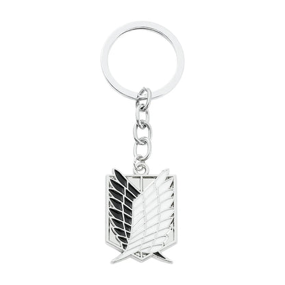 Attack on Titan Enamel Keychain - Anime Metal Pendant Badge Charm for Men & Women, Fan Gift Accessory