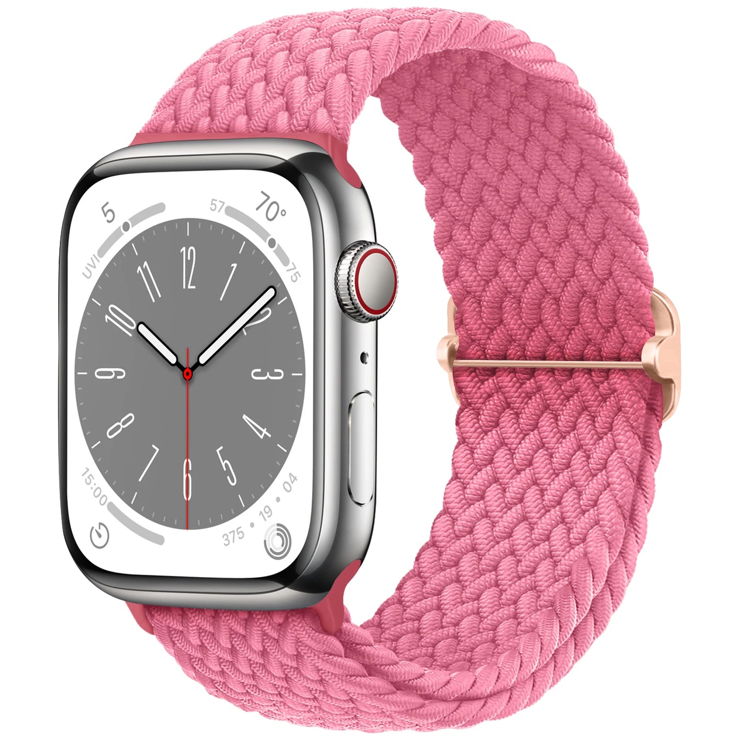 Braided Solo Loop Apple Watch Band – Stretch Nylon Bracelet Strap for Series SE, 6–11 & Ultra 2 (40mm–49mm) Adjustable Correa