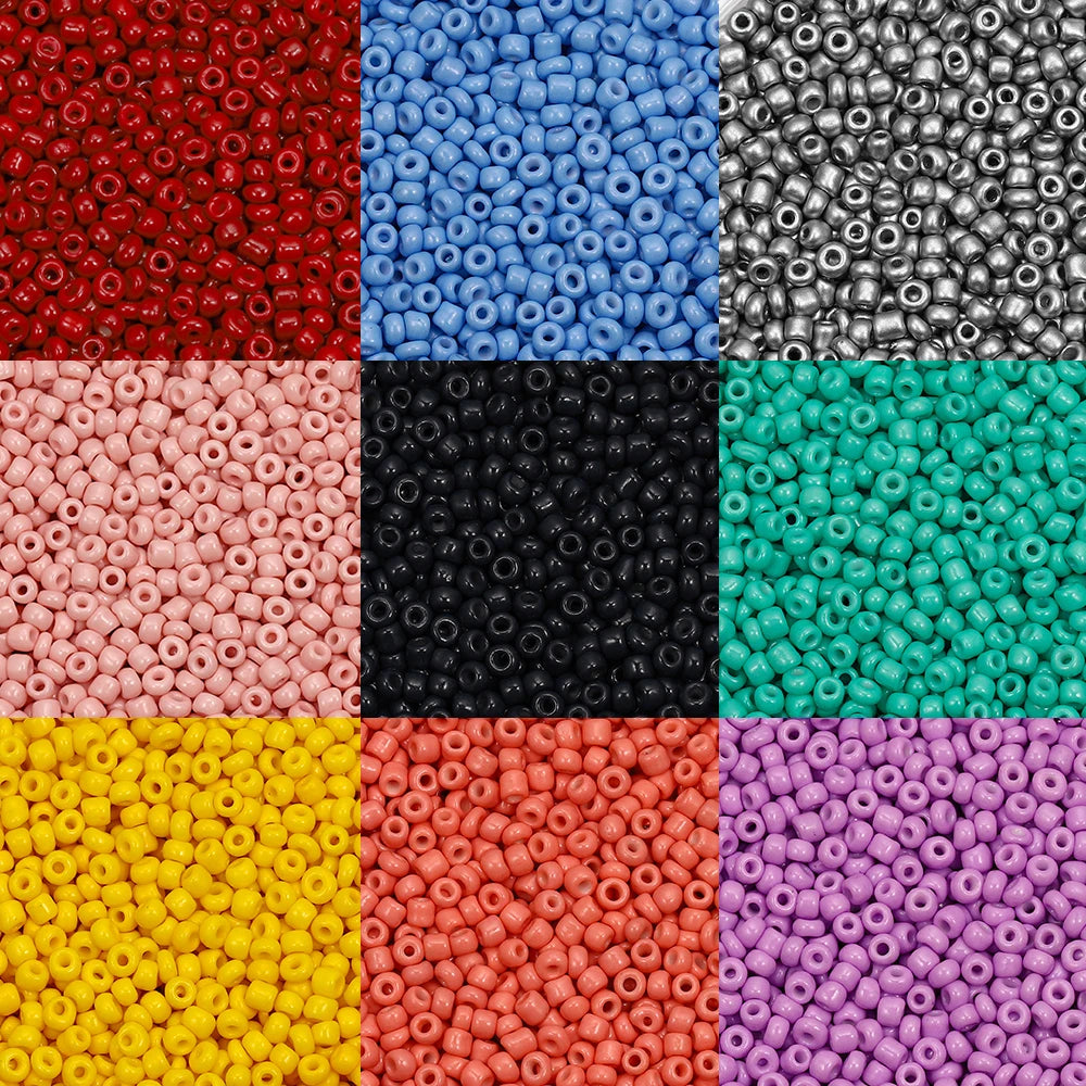 Czech Glass Seed Beads 3/4mm 300/600Pcs - Small Round Loose Charm Beads for DIY Jewelry Making, Earrings, Bracelets & Crafts