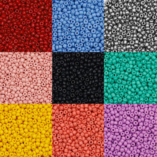 Czech Glass Seed Beads 3/4mm 300/600Pcs - Small Round Loose Charm Beads for DIY Jewelry Making, Earrings, Bracelets & Crafts