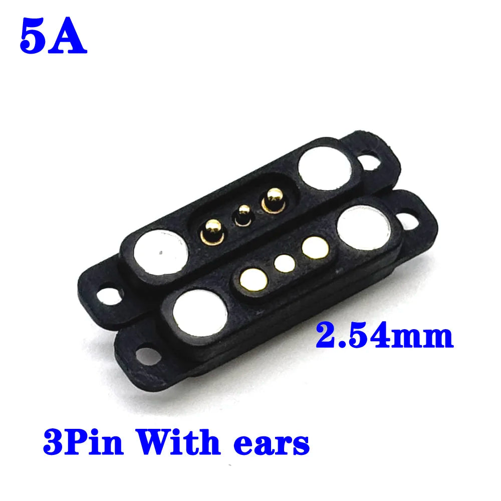 Magnetic Pogo Pin Connector - 5A Waterproof High-Current Spring Probe Male Female DC Charging Connector, 2/3/4/5/6/7/8 Pin