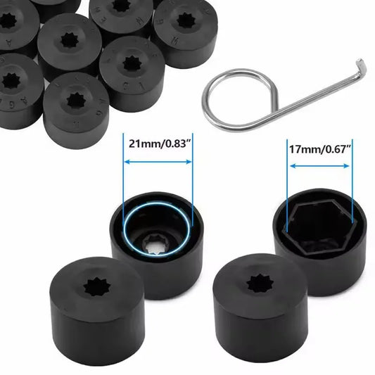 VW Wheel Bolt Caps - 20PCS Tire Screw Covers for Jetta, Golf, Polo & Tiguan Models