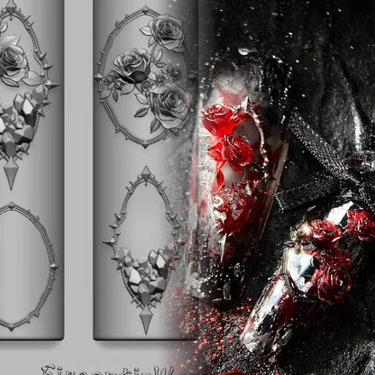 Snake Lolita Bow, Mushroom, Rose, Lotus, Bear 3D Acrylic Nail Mold - DIY Silicone Nail Decorations & Nail Art Products