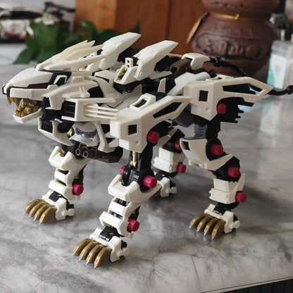 BT ZOIDS White Liger ZERO Building Kit - 1:72 Scale Full Action Assembly Model Collection Gift