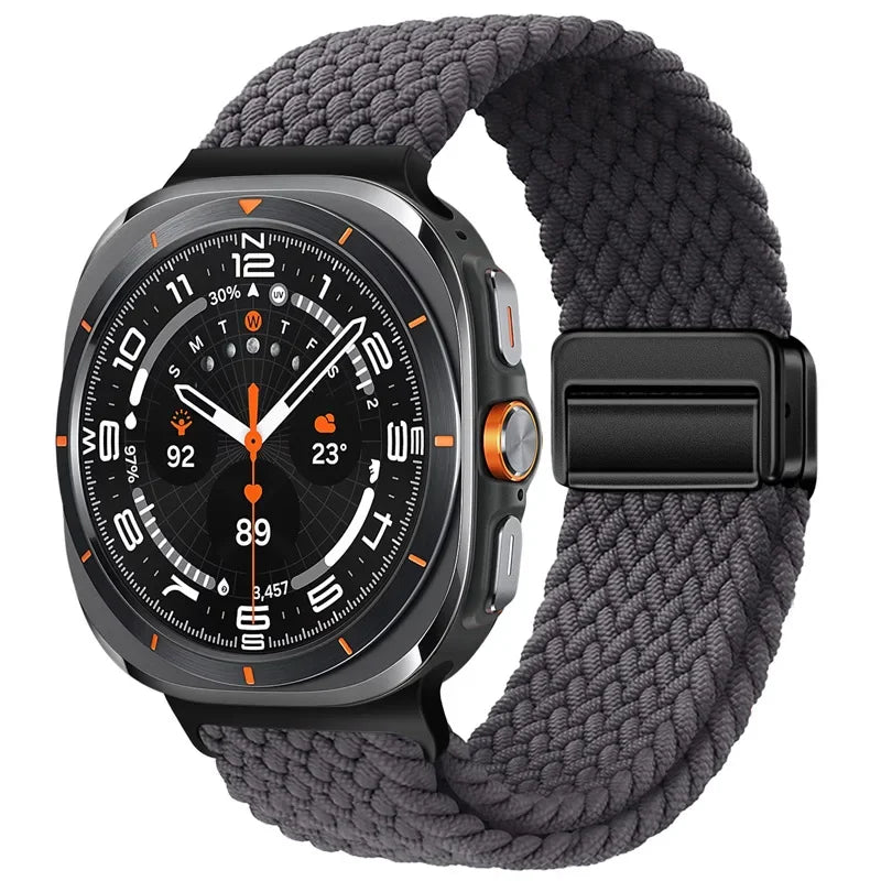 Magnetic Nylon Strap for Samsung Galaxy Watch Ultra 47mm – Adjustable Loop Bracelet Band Accessory