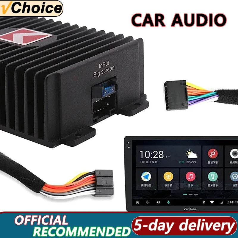 Car DSP Amplifier Hi-Fi Audio Booster - 4*80W Digital Sound Processor for Android, Speaker, Subwoofer & Car Radio Stereo