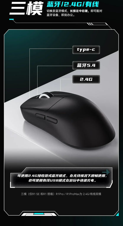 Vxe Dragonfly R1 Pro Max Wireless Gaming Mouse – Lightweight Paw3395 Nordic52840, 2kHz Smart Speed, Low Latency FPS Mouse Gift