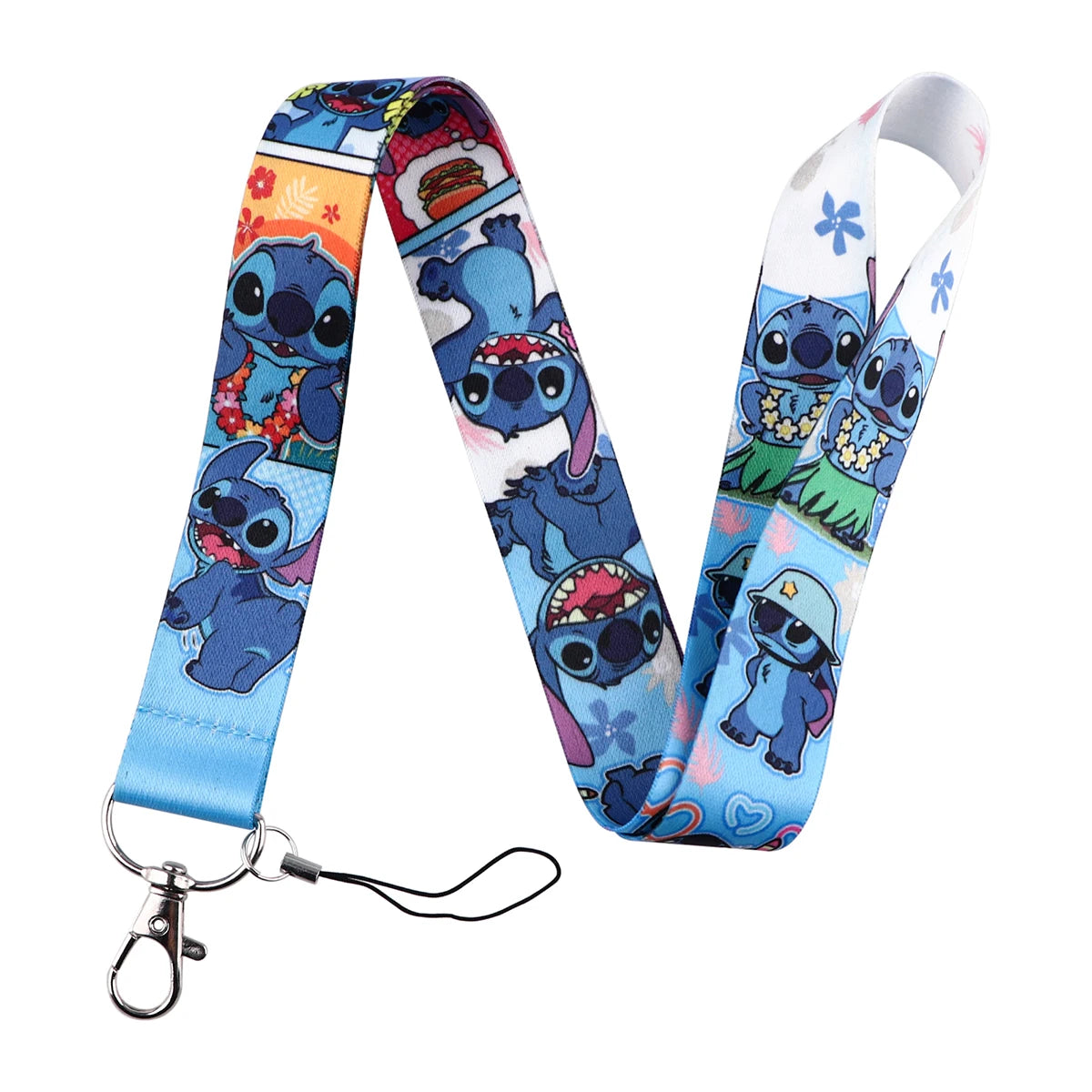 Cute Alien & Angel Cartoon Credential Holder Lanyard for Key, Card Badge & Gym Accessories