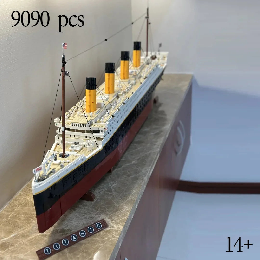 New 9090PCS Large Cruise Ship Building Blocks — DIY Desktop Ornament, Home Decoration Gift, Compatible with 10294