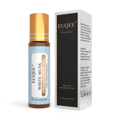 EUQEE 10ml Women's Roller Fragrance Oil - Coconut, Vanilla & Floral Aroma Scent Oil