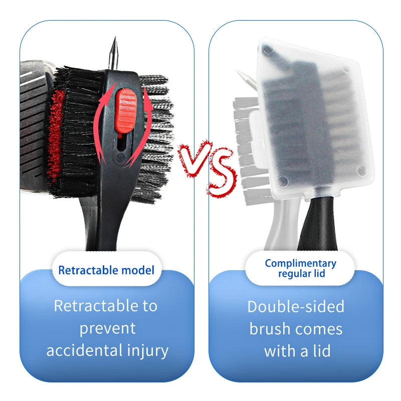 Golf Club Brush – 2-Sided Groove Cleaner Kit for Putter, Wedge & Ball, Golf Accessories