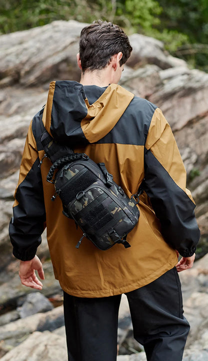 Camping Tactical Chest Bag – MOLLE Sling Backpack for Men, Outdoor Hiking, Cycling & Fishing