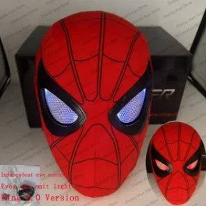 Miles Spider-Man 1:1 Electronic Mask - Moving Glowing Eyes with Ring Control for Cosplay, Collectors & Fans