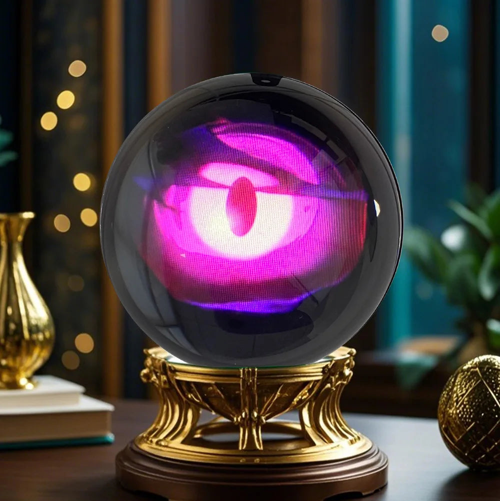 3D Crystal Ball Video Playback Screen – Customized Electronic Gift for Family & Friends, Birthday Present