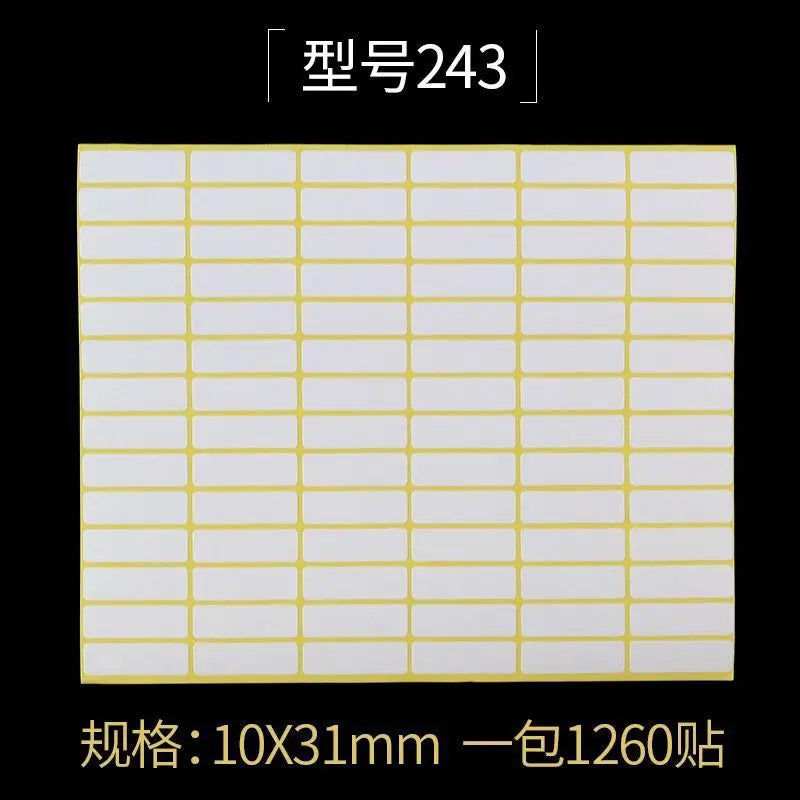 15-Sheet Blank White Adhesive Labels - Self-Stick Name Stickers for DIY Crafts, Notes, and Office Stationery