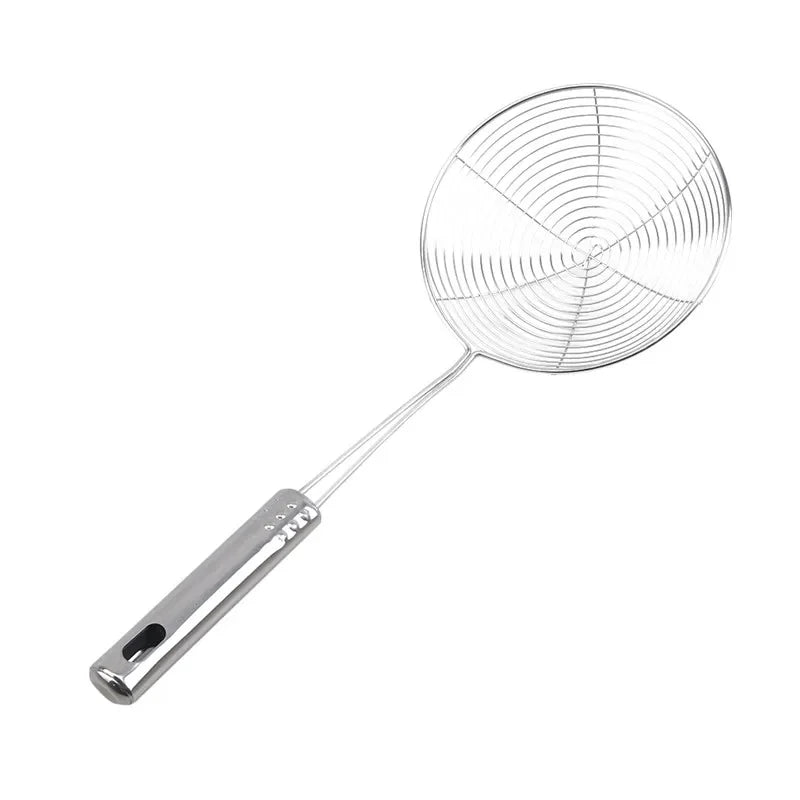 3-Size Stainless Steel Colander Set – Household Noodle, Dumpling, Hot Pot Strainers with Pearl Line Drain