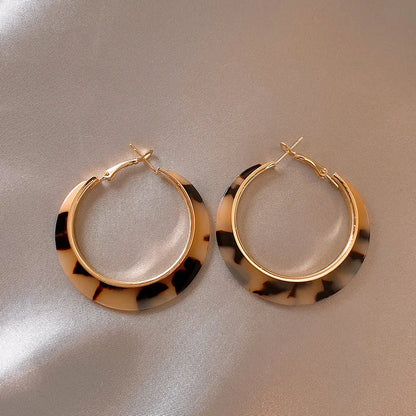 Leopard Print Hoop Earrings for Women – 2024 Trendy Gothic Exaggerated Jewelry