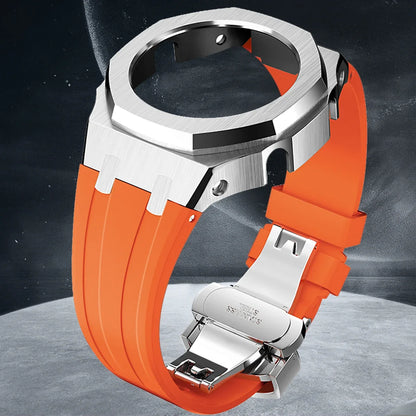 Gen4 Mod Kit for Casioak GA2100/2110 – Metal Bezel, Rubber Watch Case & Stainless Steel Strap