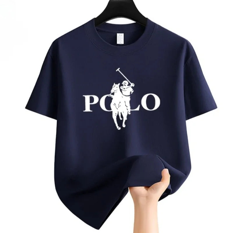 Men’s Summer Casual Business T-Shirt – Breathable Loose Fit Short Sleeve Crew Neck Tee