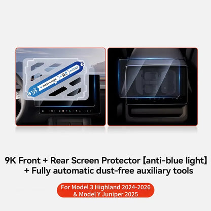 Tesla Model 3/Y Center Screen Protector - Matte Tempered Glass Anti-Glare Touchscreen Film
