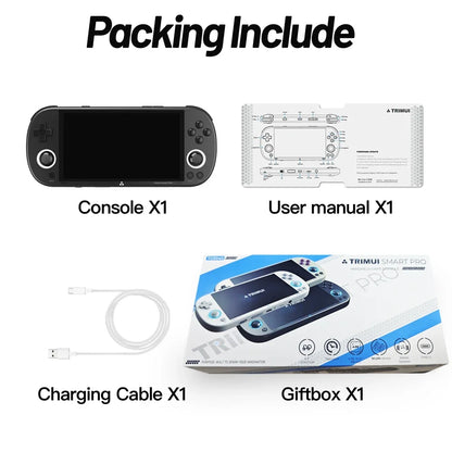 Trimui Smart Pro Handheld Game Console – 4.96" IPS Retro Gaming with RGB Lighting