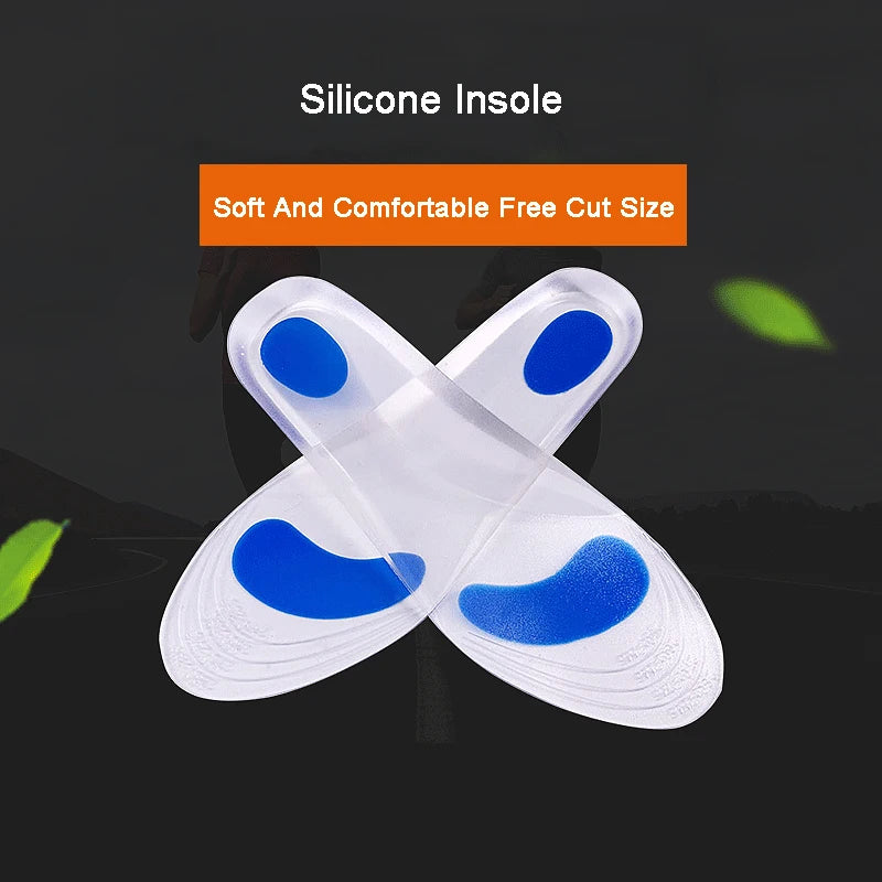 Silicone Gel Medical Insoles – Orthopedic Arch Support for Men & Women, Flat Foot & Plantar Fasciitis Relief Shoe Pads
