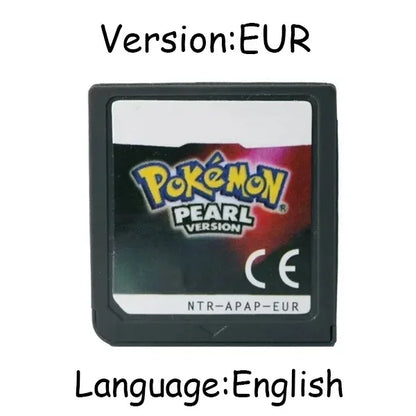Pokemon Series DS Game Cartridge – Platinum, Pearl, Diamond, HeartGold, SoulSilver, Multilingual for NDS/3DS Consoles