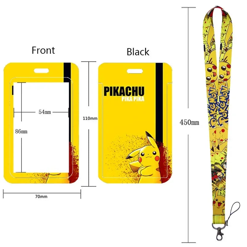 Pikachu Neck Strap Lanyard for Keys – ID Badge Holder, Keychain, Key Rings, Fashion Accessory Gift