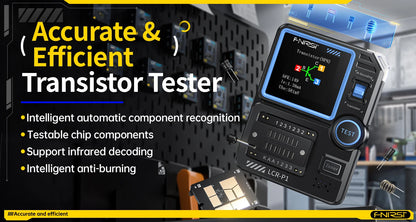 FNIRSI LCR-P1 Transistor Tester – Diode, Triode, Capacitance, Resistance, LCR & ESR Meter for NPN, PNP, MOSFET, IR Testing