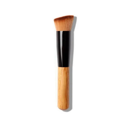 Professional Kabuki Makeup Brush – Flat Top Foundation & Blush Cosmetic Beauty Brush for Smooth Powder Application