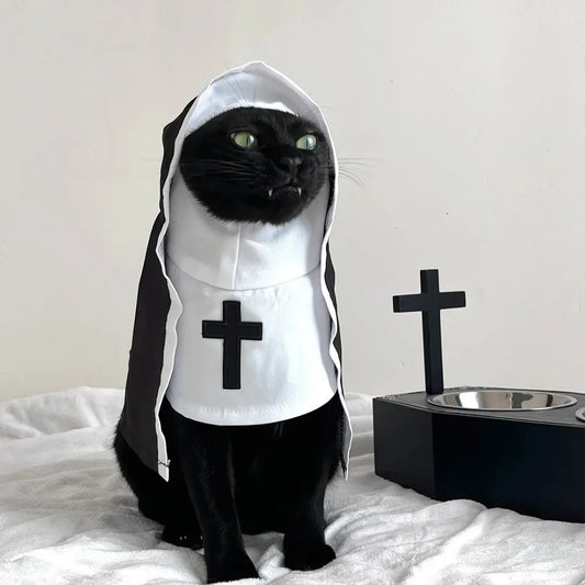 Funny Pet Costume for Cats & Small Dogs – Cross-Dressing COS Outfit for Photo Props & Dress-Up Fun